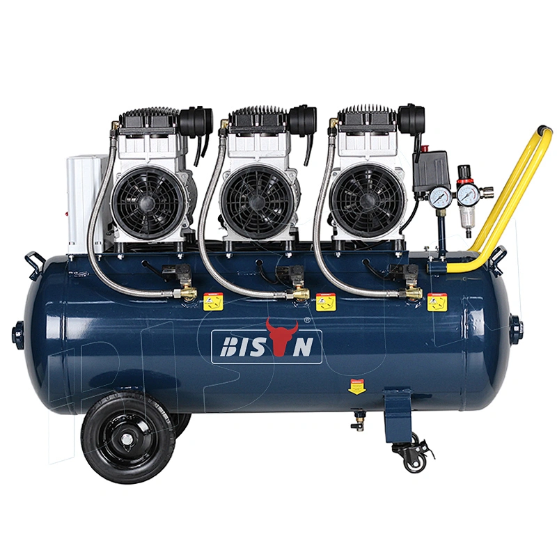 Bison China Silent Oilless Air Compressor 100L Silent Oil Free Air ...