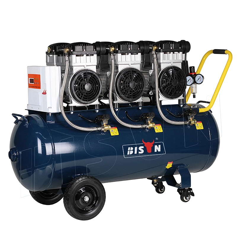 Bison China Silent Oilless Air Compressor 100L Silent Oil Free Air ...