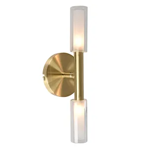 double glass modern wall lamp
