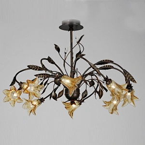 classic chandelier chandelier with flower glass