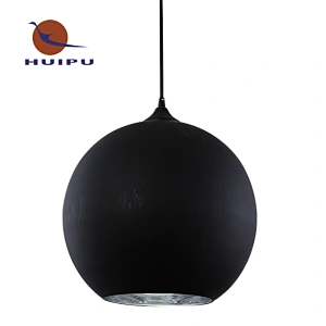 black glass globe pendant light