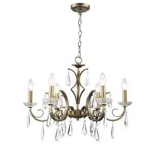 Crystal Chandelier Painting Brass