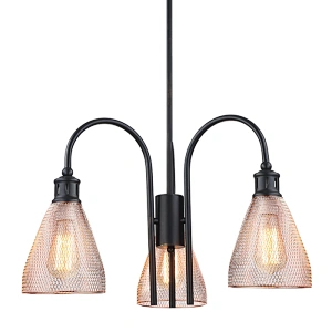 Black Chandelier retro Rose Gold Shade Chandelier