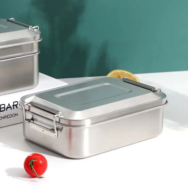 China Stainless Steel Fast Food Bowl Double Layer Lunch Box