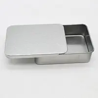 High quality plain mini sliding tin box for packaging lipstick with mirror Tin Box For Candle Packaging Promotion Food Packaging zkittlez tin