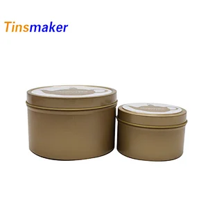 In Stock Empty Aluminum Jar Metal tin can round Candy Tins Cosmetic candle Packaging box square aluminum containers snap lid tin