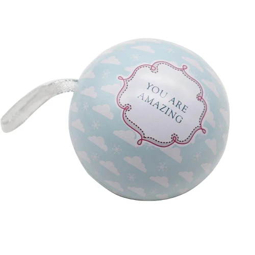 lovely candy decoration christmas ball tin gift