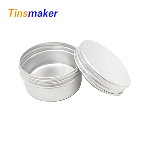 empty slip lid round aluminum lip balm tin container Round Tin Box aluminum cream jar tin can