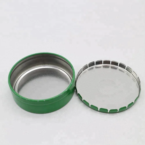 crackle tin can  funny round metal click clack mint tin box  cigarette case tin box for pre roll