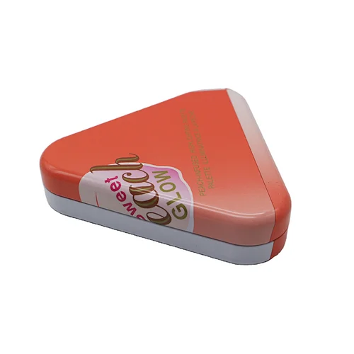 Special candy  cookie triangle tin box with  customized  printing