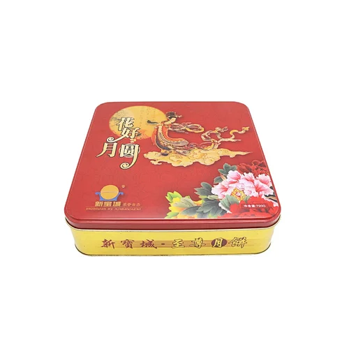 Custom rectangular food storage tin can for biscuit cookie chocolate candy coffee pet food cans for cake
