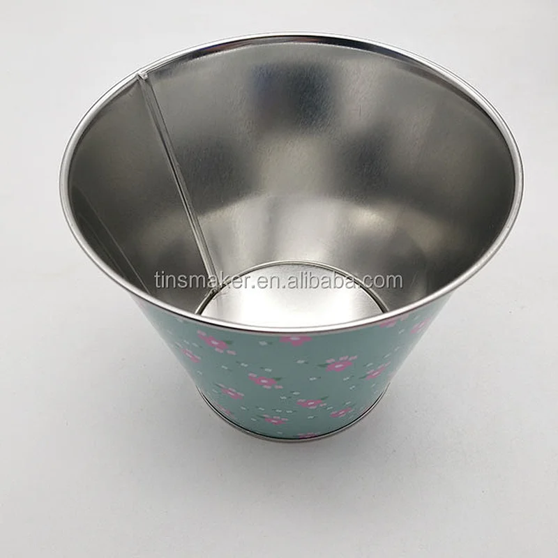 High quality large metal tin box storage flowerpot Best Selling Custom Metal Tin Box  Recipe Boxes Metal Gift custom