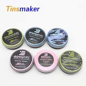 wholesale cheap sliver color  small  round screw thread general tin box 6 oz empty tin for candle making screw top tin