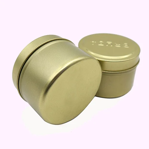 Factory price small round aluminum decorative colored candle tins empty candle jars