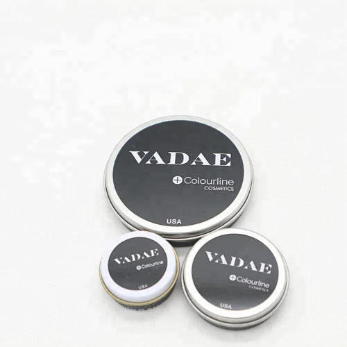 Women Cosmetic Packaging Tin Case Lip Balm Soy Wax Tin Box Tea Candy Jar Black Golden Tinplate Gift & Craft Round Shape 5000pcs