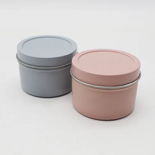Pretty Hot Sale Small Round Tin Box Storage Metal Packaging Custom Box Tin Can Candle Tin Aluminium for Jewelry Earring 2oz CMYK