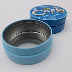 Metal snack with child proof cover tin box Candle Tin Can Round Aluminium Metal Packaging custom box