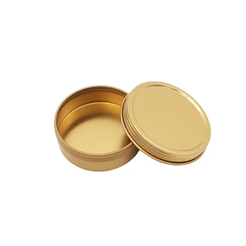 gold silver black custom colors 50ml  skin butter balm tin can 2 oz