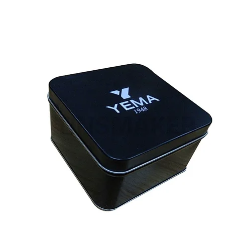 Customized Size Black Square Tins As Gift biscuit cookie chocolate gift card storage tin box tin cans for cake custom box