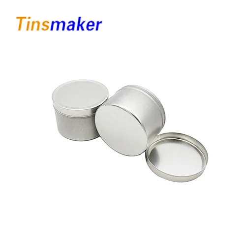 hot sale wholesale custom round tin 8 oz seamless candle tin can with lid 8 oz metal tins
