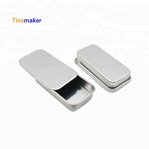cheap small tin box mint candy packaging sliding metal small tin box wholesale