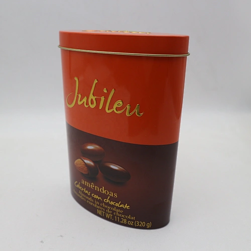 Hot Sale Customized Oval Shape Chocolate Tin Can For Food