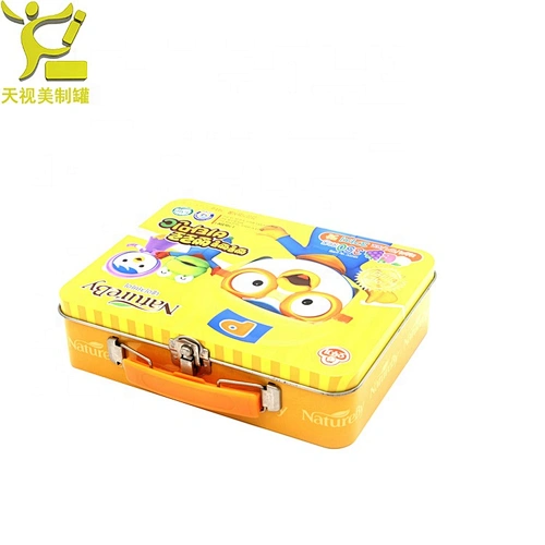 Christmas Printed Large Big Storage Plate Gift Packaging Rectangle Stick Shaped Custom Candy Cookie Tea Food Metal Can Tin Box