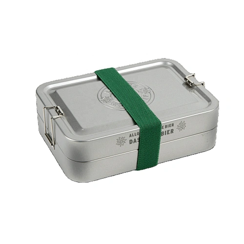 Camping Mess Lunch Tin Box Tin Custom Embossed Rectangle Metal Vintage Food Tinplate Metal Hinged Mini Small Mint Candy Tin Box