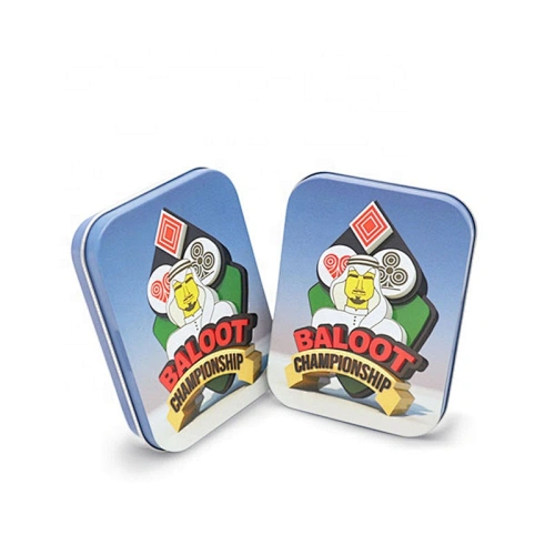 Manufacture Rectangular Custom Print Card Case  Packaging Gift Metal Tin Cans