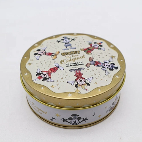 Wholesale Personalised Candy Tin Candy Can Round Metal Tin Cookie Container For Gift Packaging