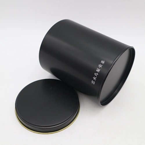Tin cans tea cans portable travel food tea packaging metal tin can box/black square tea container tin/golden tea cand