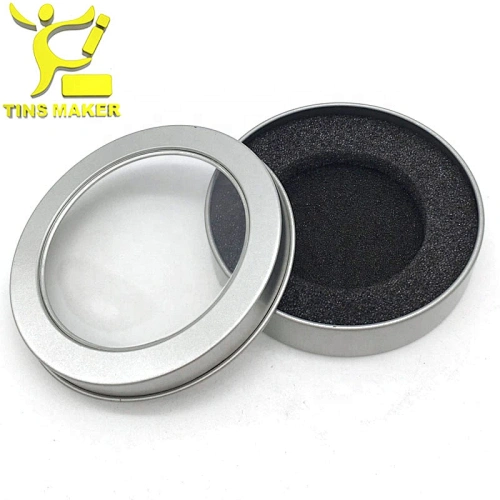 In Stock Empty Pink Aluminum Jar Metal Round Candy Tins  Lip Balm Ointment Cosmetic Packaging pvc window