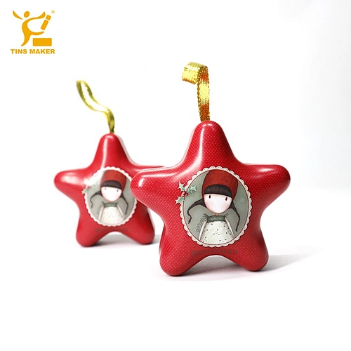 Newest Star Shape Metal Can Christmas Candy Tin Boxes