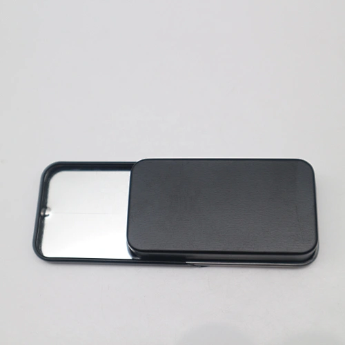 Custom Design Gold Mini Colorful Plastic Embossed Mint Lid Cards Packaging Rectangle Metal Case Container Sliding Tin Box