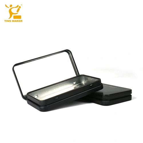 In Stock  Mini Rectangular/Square White/Black Brow Soap/Mint/Candy/Chewing Gum Packaging Metal Hinged Tin Box/Case/Can