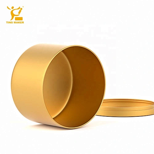 Wholesale Seamless 4Oz 8Oz White Black Gold Empty Soy Wax Home Decorative Metal Tin Can Round Candle Jar Gift Box Set