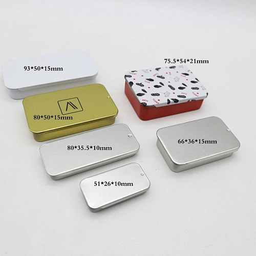 Hot selling cigarette  tobacco sliding top lid lip balm tins  tin can custom printing  metal slide tin box case