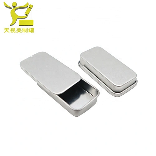 China Manufacture Whosale Spot Small Slide Lid Tin Box Lip Balm Storage Tin Container Packaging Metal Tin Box Ready To Ship