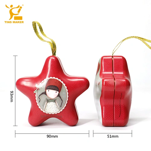 Wholesale star shaped tin can for chocolates storage