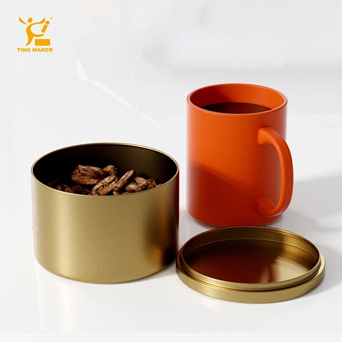 Recyclable Seamless 8Oz Luxury Aluminum Illy 6" Tin Can Containers Mug For Tea Sugar Coffee Bags Pad Tins Box Wholesale Recycled