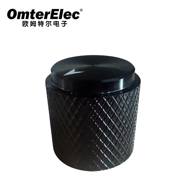 black aluminium rotary knob