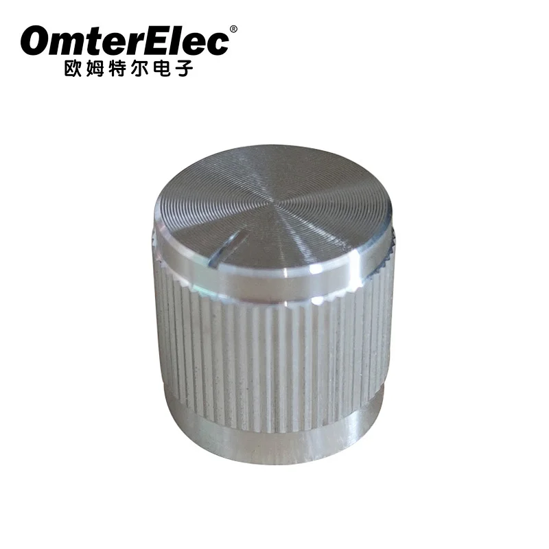 full metal anodized silver knob