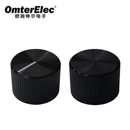 Solid aluminum knurled knob