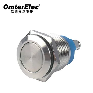 16A Flat Head Screw Feet stainless steel push button