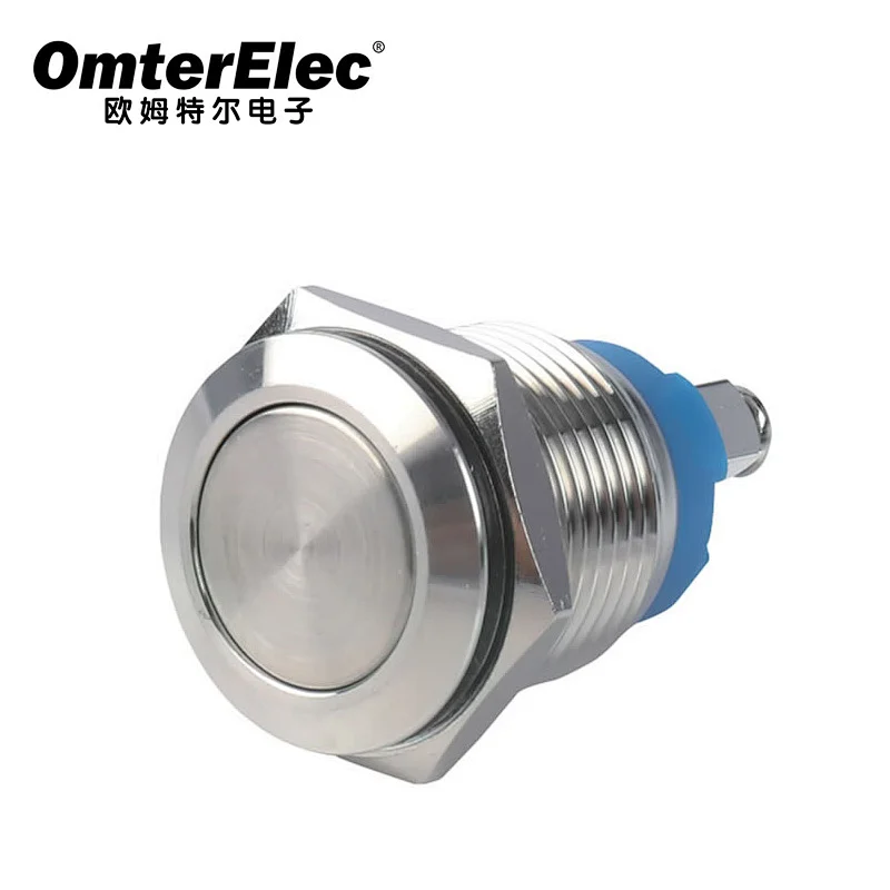 16A Flat Head Screw Feet stainless steel push button
