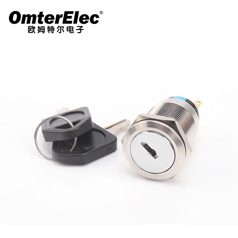 19MM key button 2-speed 3-speed self-locking reset