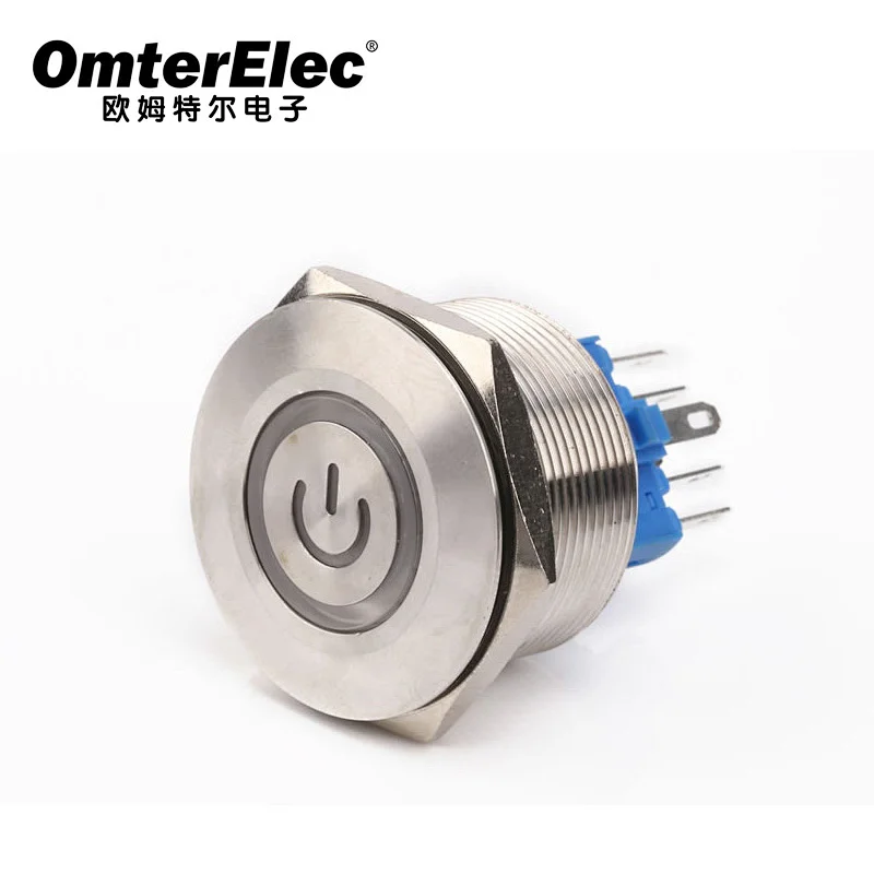 28MM ring power supply normally closed button switch