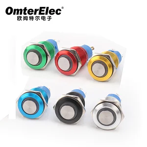 16FMM color ring anodized metal momentary switch