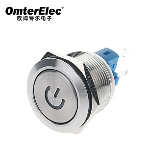 22A power light normally closed normally open metal push button 22A power light normally closed normally