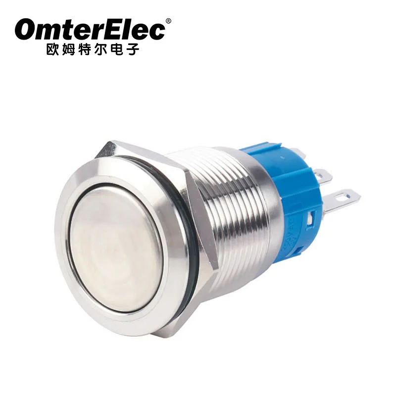 19C no light self-locking 19mm Metal Push Button with Stainless steel